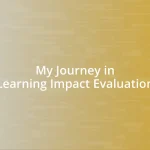 My Journey in Learning Impact Evaluation